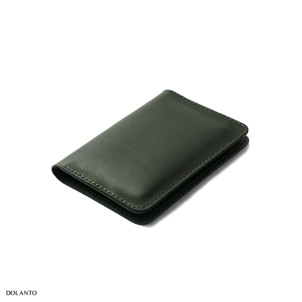 VÍ ĐỰNG THẺ MINI Cardholder FEATHERS Da Thật Nhập Khẩu Cao Cấp Unisex Thương Hiệu DOLANTO