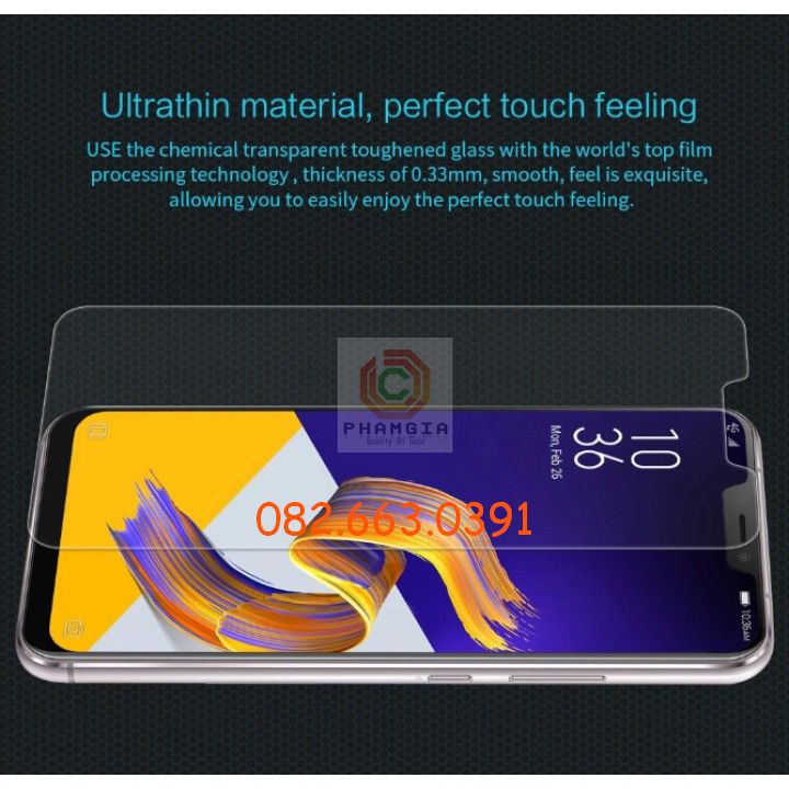 Dán cường lực Asus Zenphone 5 2018 ZE620KL trong suốt nano dẻo siêu bền