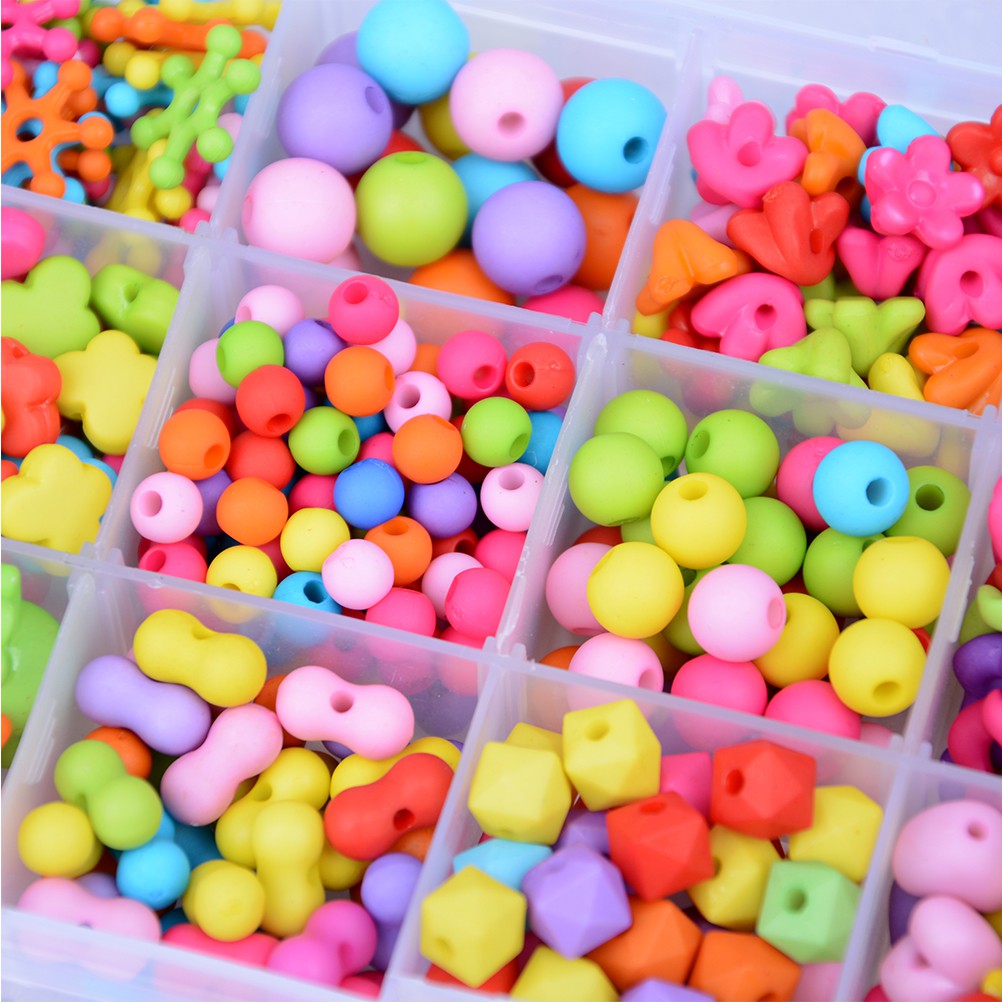 Bộ 450 Hạt Xếp Hình Nhiều Màu Sắc Dùng Làm Vòng Tay DIY