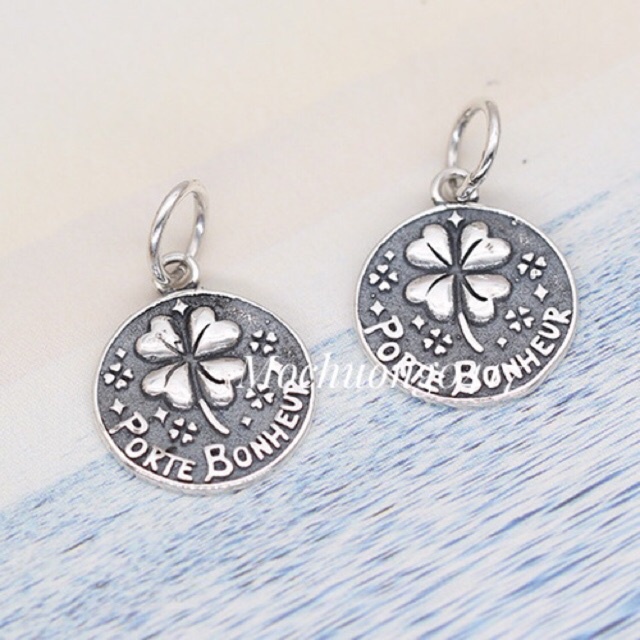 SỈ SIÊU RẺ  Charm bạc cỏ 4 lá bạc hàng đẹp - Bạc chuẩn loại 1, PH765