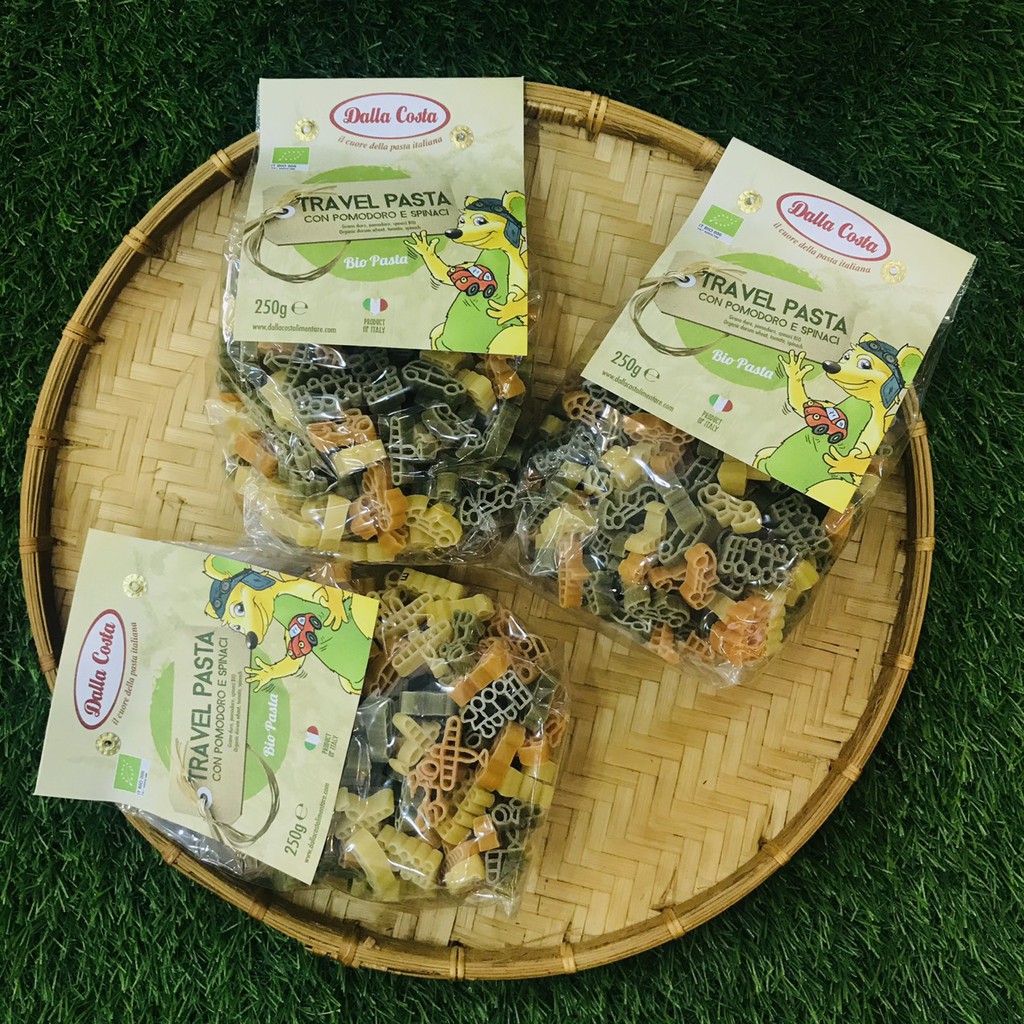 Nui Rau Củ Hữu Cơ Cho Bé Hình Tàu Xe 250g Dalla Costa