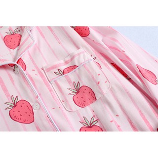 Pijama mặc nhà thu đông chất cotton mềm đẹp T81 #3