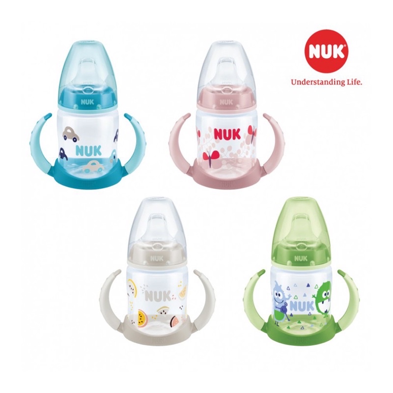 Bình tập uống NUK PP Nai vàng 150ml-và núm tập uống Đức