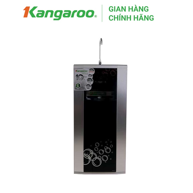 [MIỄN PHÍ LẮP ĐẶT] Máy lọc nước Hydrogen Kangaroo Superstyrene RO 10 lõi vỏ tủ VTU màu đen KG10G5