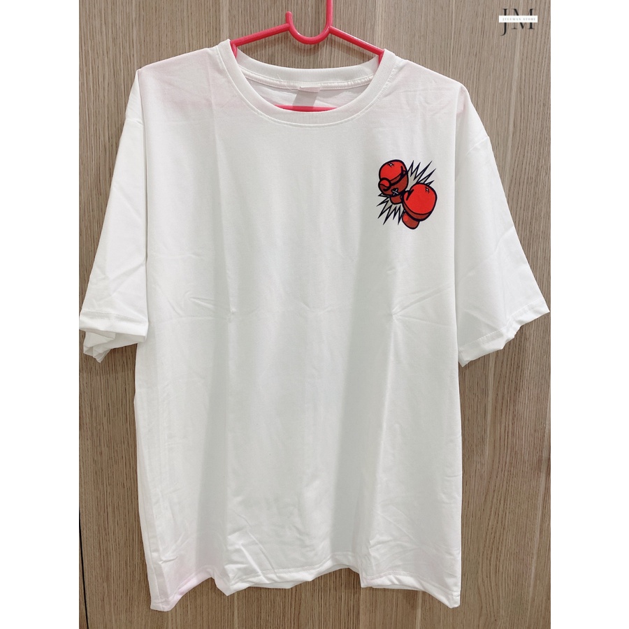 Áo thun Unisex tay lỡ nam nữ JTeeMan, áo phông form rộng nam nữ vải cotton in hình Kangaroo đấm bốc dễ thương - JT15