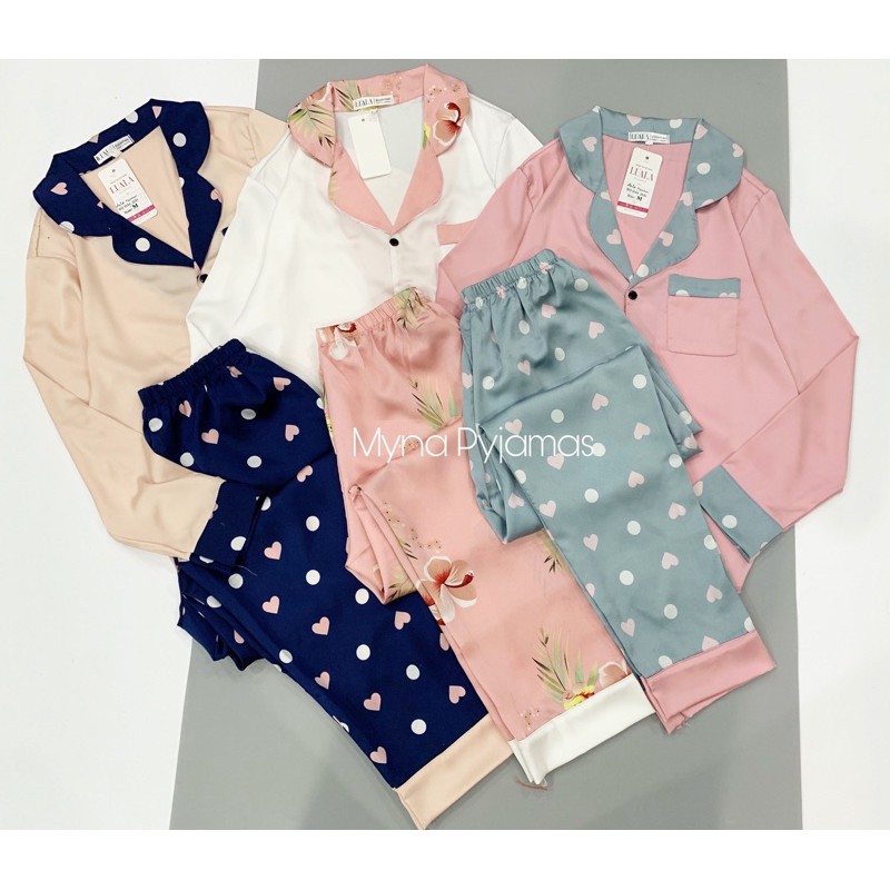 Bộ Lụa Mặc Nhà Tay Dài Quần Dài * Chất Lụa Satin Cao Cấp Siêu Mềm Mịn