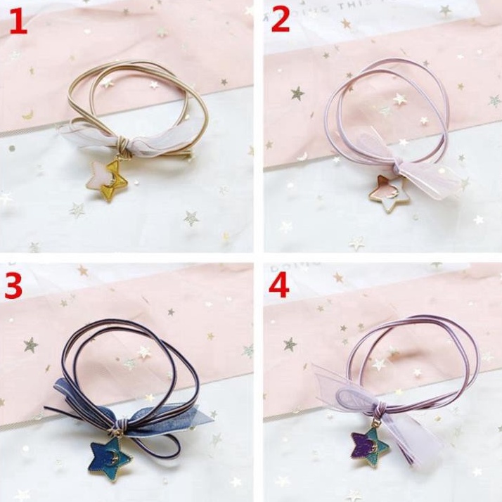 Chun buộc tóc, cột tóc/ Dây Buộc Tóc Đính Hình Nhiều Màu Loại Đẹp  Clovershop68