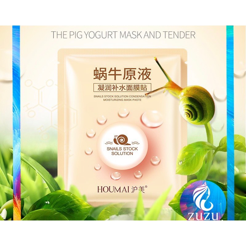 [N117] Mặt Nạ Ốc Sên Collagen Dưỡng Ẩm Trắng Da Ngăn Lão Hóa Dưỡng Da với khả năng tái tạo thần kì