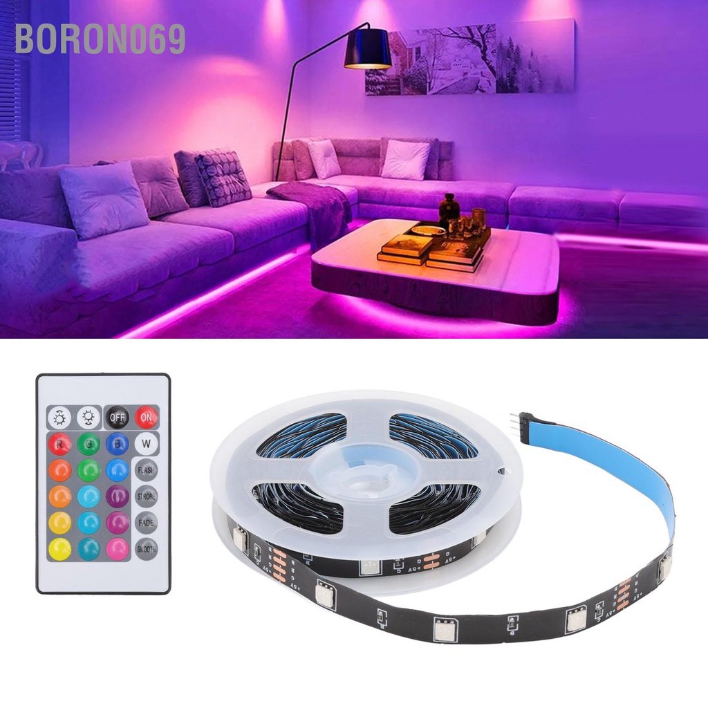 Boron069 Đèn dải WiFi RGB Đa chức năng Điều khiển ứng dụng có thể điều chỉnh độ sáng 5050 Dải ánh LED thông minh cho Tiệc tại nhà KTV 16 4ft