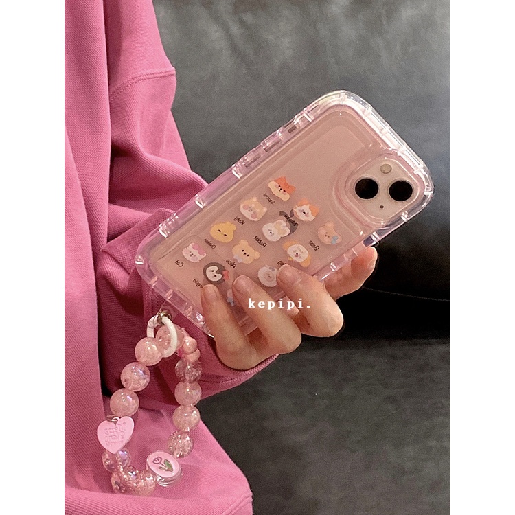 Ốp điện thoại hoạt hình màu hồng xinh xắn cho iPhone14proMax Apple 13 12/11 12promax