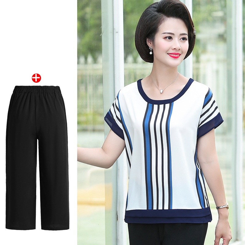 BT5062 Set áo và quần nữ cho người trung tuổi hàng nhập