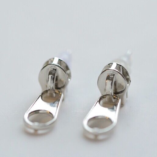 Bông tai kiểu khóa kéo phong cách retro sành điệu trẻ trung