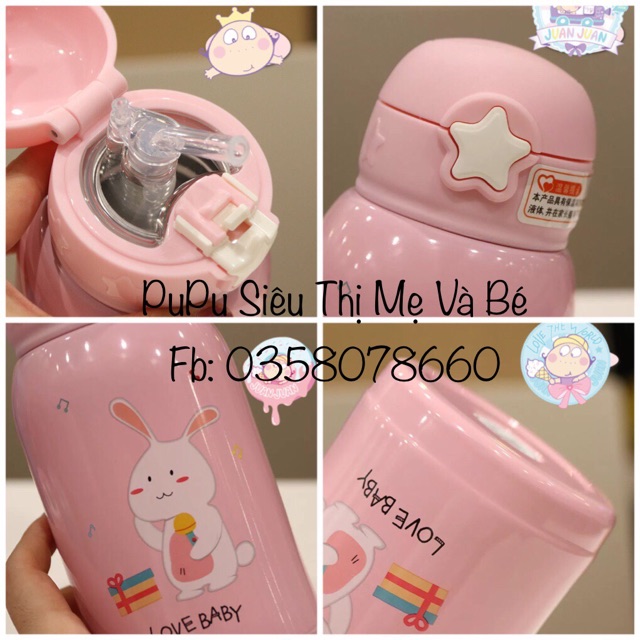 [HÀNG CHÍNH HÃNG] Bình Giữ Nhiệt Cao Cấp Love Baby Có Ống Hút Nước Cho Bé | BigBuy360 - bigbuy360.vn