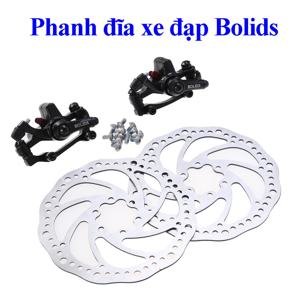 Phanh đĩa trước và sau xe đạp Bolids
