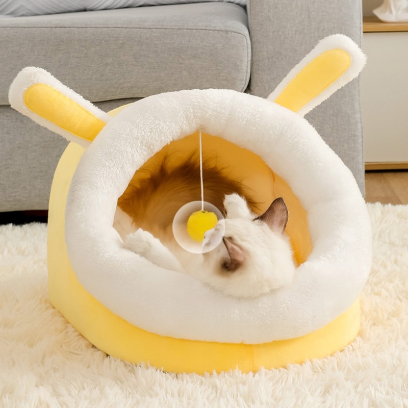 Lều Ngủ Hình Tai Thỏ Mềm Mại Chống Trượt Dành Cho Mèo Cưng