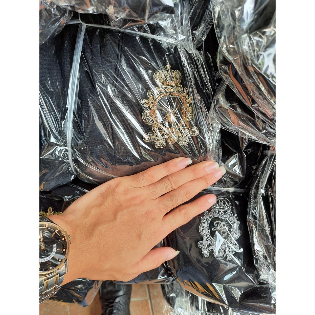 Quần âu nam ống côn hàn quốc, Quần tây nam thêu logo đính đá họa tiết vải tuyết hàn