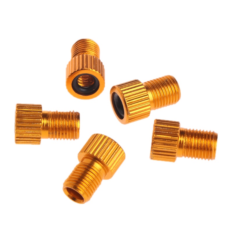 Bộ 5 Đầu Chuyển Đổi Van Presta Sang Schrader Bằng Hợp Kim Nhôm Chuyên Dụng