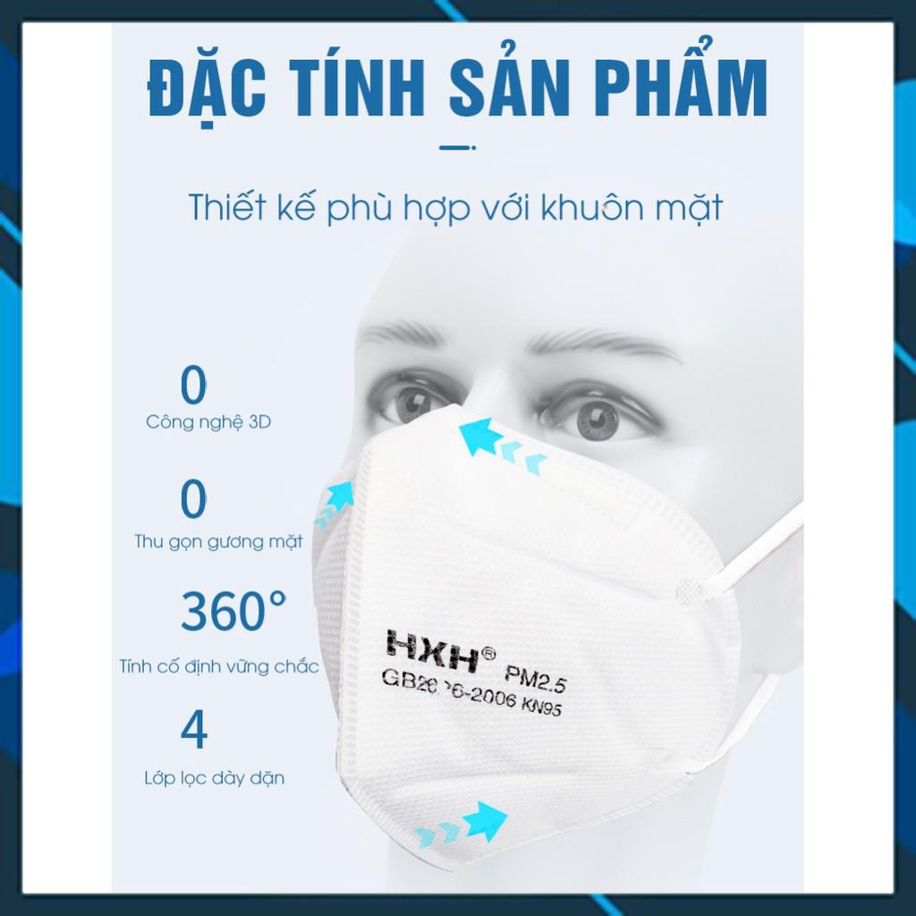 [FOLLOWER + ĐÁNH GIÁ SHOP giảm còn 25k/chiếc] Khẩu trang KN95 - Khẩu trang lọc 95% bụi mịn tốt nhất hiện nay !