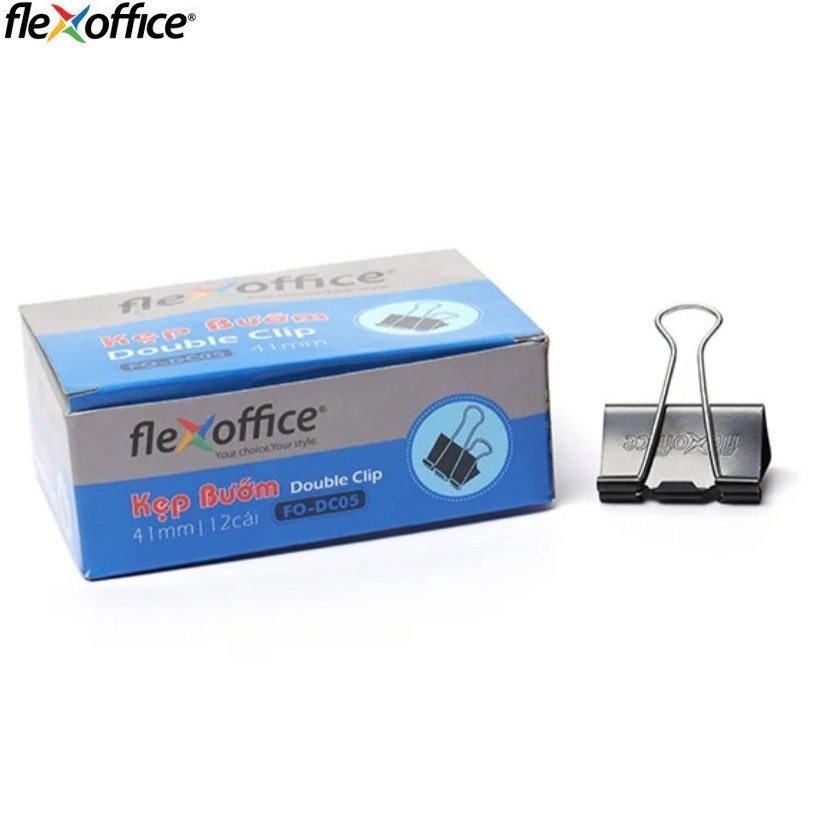 Kẹp bướm đen Flexoffice 15mm / 19mm / 25mm / 32mm / 41mm / 51mm DC01 / DC02 / DC03 / DC04 / DC05 DC06