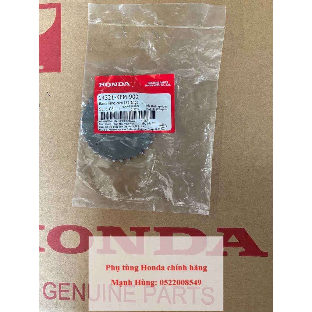 Bánh răng cam . Mã SP 14321KFM900