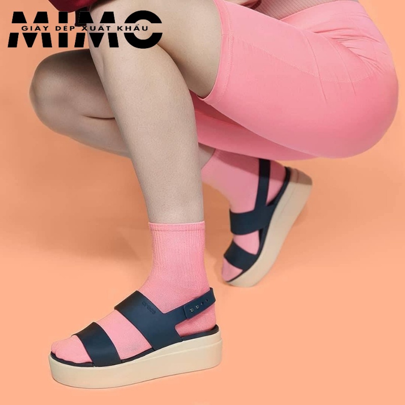 Sandal Cross Brooklyn đế cao 5p màu navy siêu êm nhẹ, bền đẹp cho nữ
