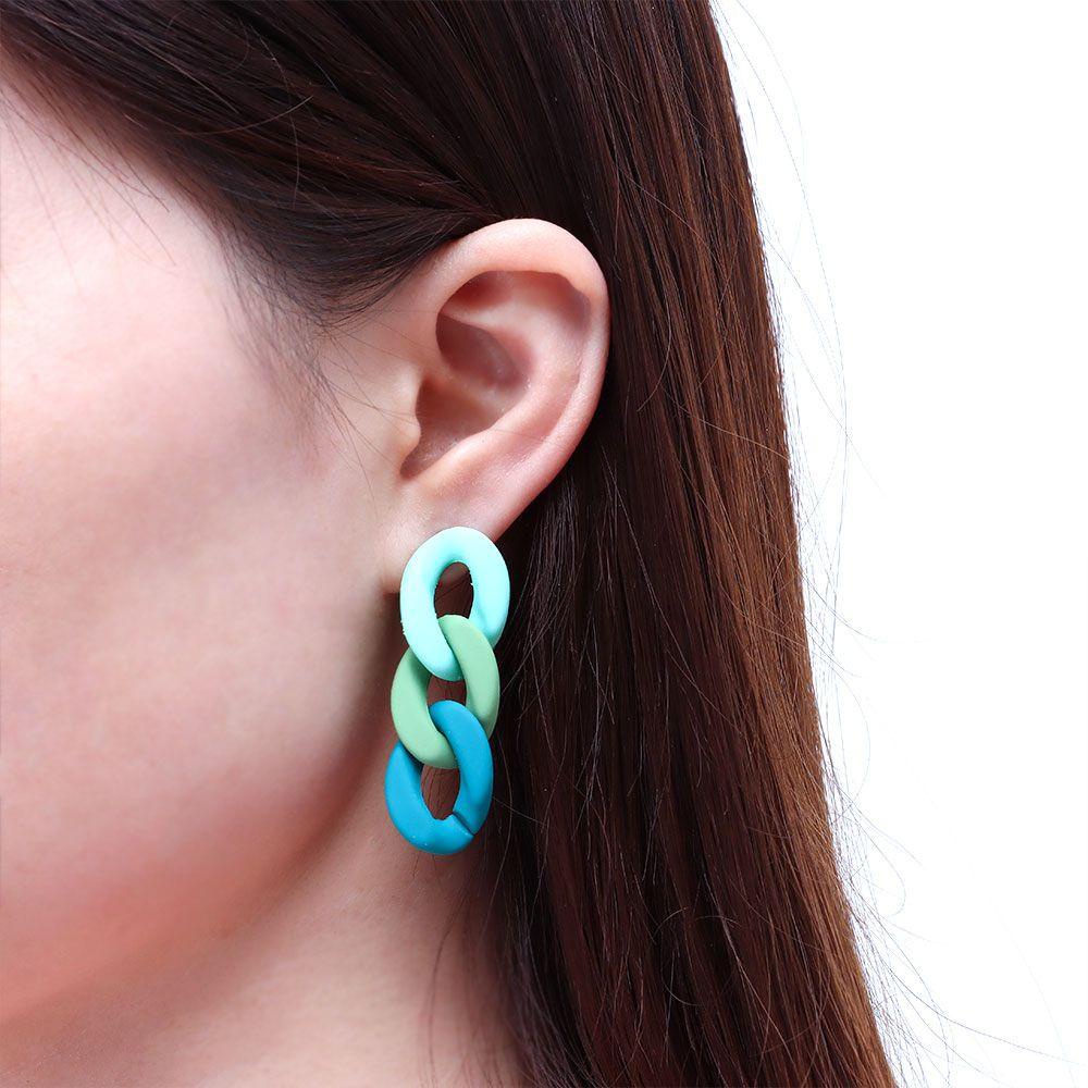 1 Khuyên Tai Acrylic Tua Rua Phong Cách Vintage Thời Trang