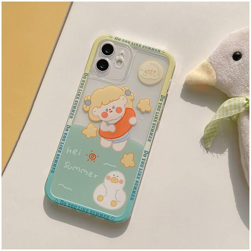 ✨THM ✨Swimsuit Girl Little White Duck iphone13 13Pro 13Promax 6/6plus/6s/6splus/7/7plus/8/8plus/x/xs/11/12/pro/max/plus/promax/case | BigBuy360 - bigbuy360.vn