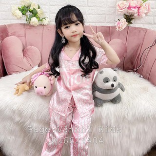 Bộ lụa quần dài (18-30kg) cho bé gái