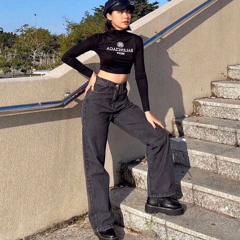 HOT  Quần Suông Dài Bigsize Nữ - Basic - Lưng Siêu Cao / Quần Jean