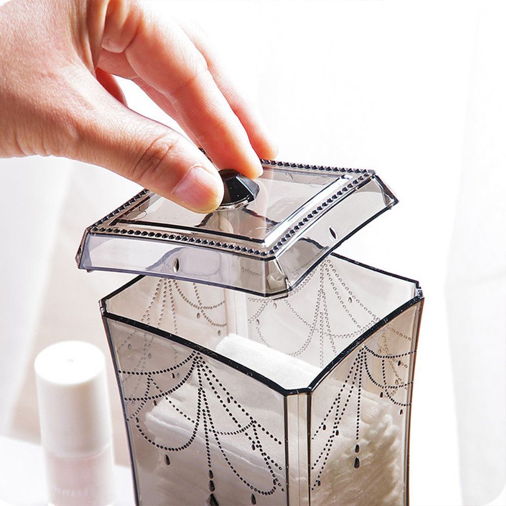 (Hàng Mới Về) Hộp Đựng Tăm Bông / Bông Tẩy Trang Bằng Acrylic Đa Năng Tiện Dụng