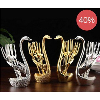 BỘ THÌA DĨA THIÊN NGA MẠ VÀNG HOÀNG GIA