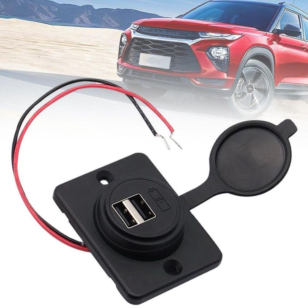 Ổ Cắm Sạc Hai Cổng USB 12V 24V Cho Xe Hơi / Xe Máy