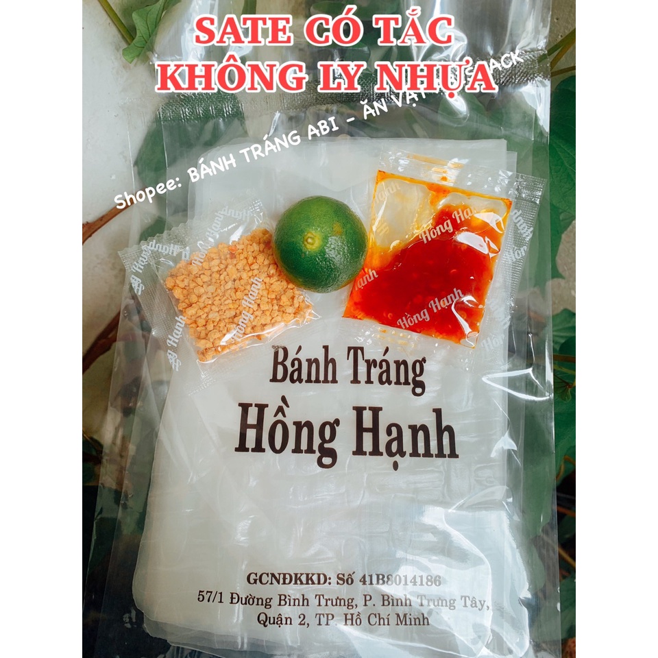 Bánh tráng sate tắc hồng hạnh - chấm sốt me - bơ đậu phộng hành phi - ảnh sản phẩm 4