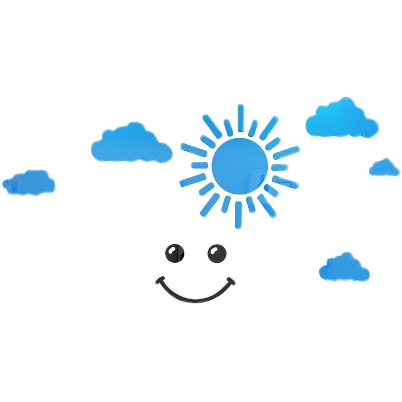 Tranh dán tường mica 3d decor khổ lớn dán tường đám mây dễ thương Nhiều Size - EPeBen