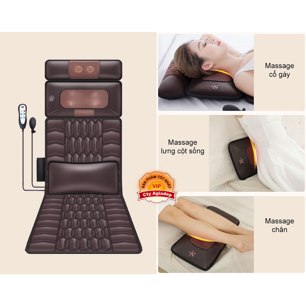 Đệm matxa YJ306-C002 massage xịn nhiều chế độ chăm sóc giấc ngủ