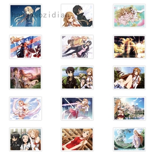 Set 30 Miếng Dán Trang Trí Laptop Họa Tiết Hoạt Hình Sword Art Online Asuna Kirito