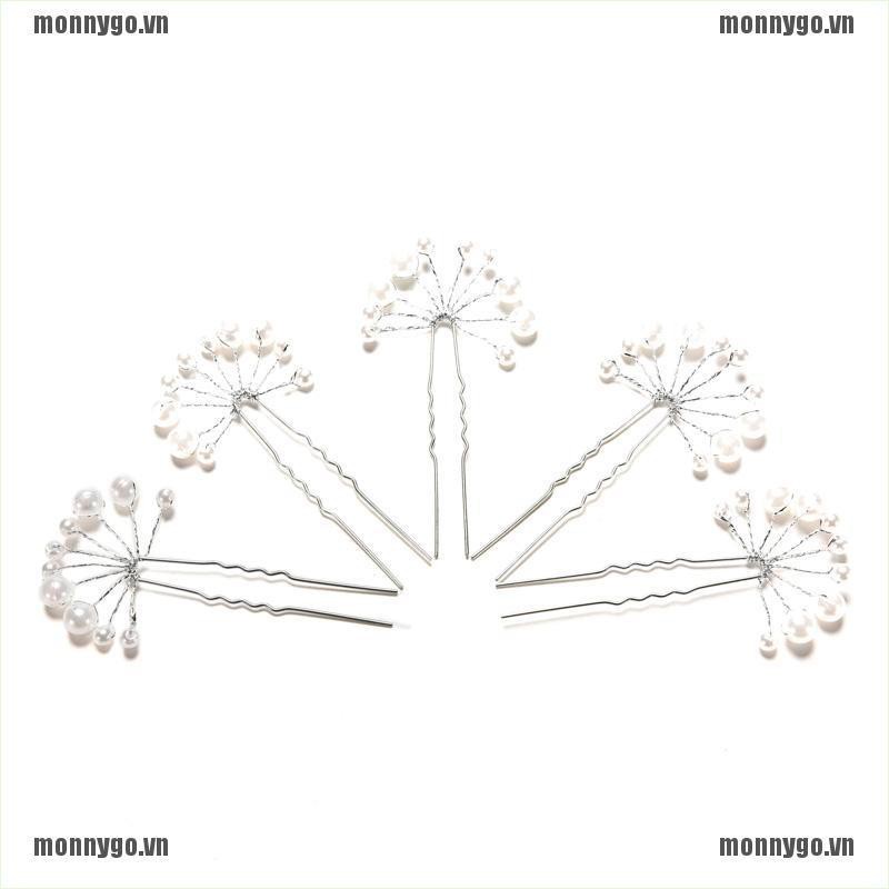 Trâm cài tóc đính hạt ngọc trai trang trí cho đám cưới tiện dụng và bắt mắt