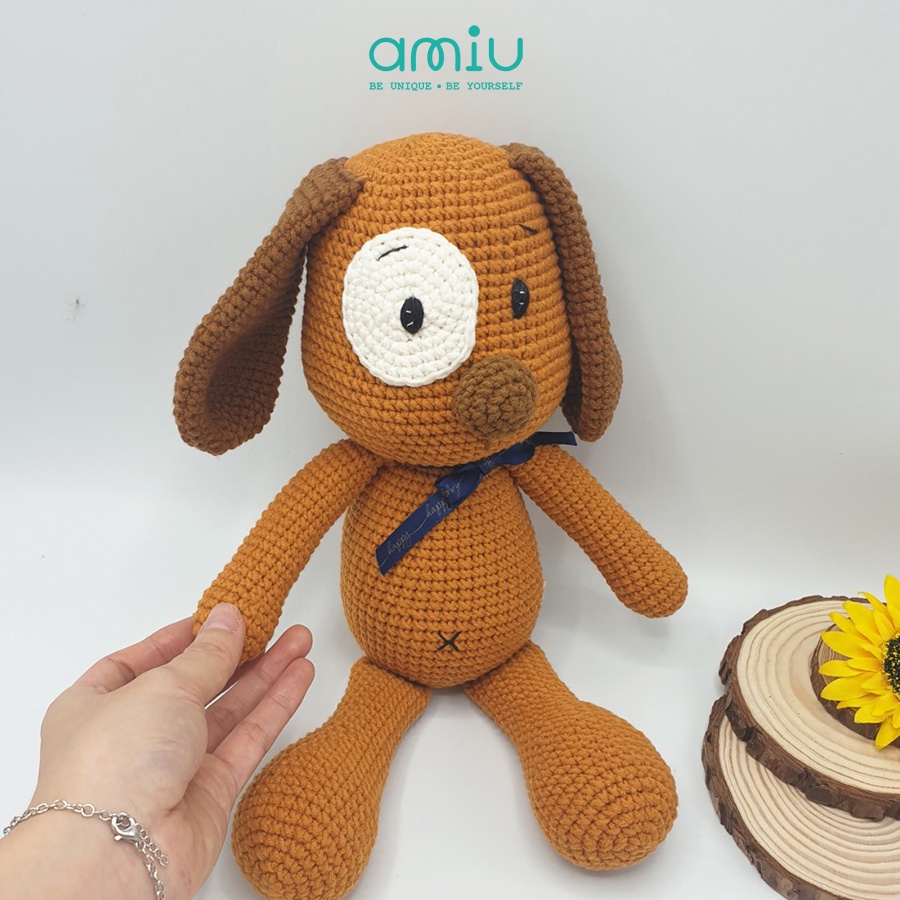 Gấu bông móc len Amigurumi cao cấp - Chó tai to - SP000236