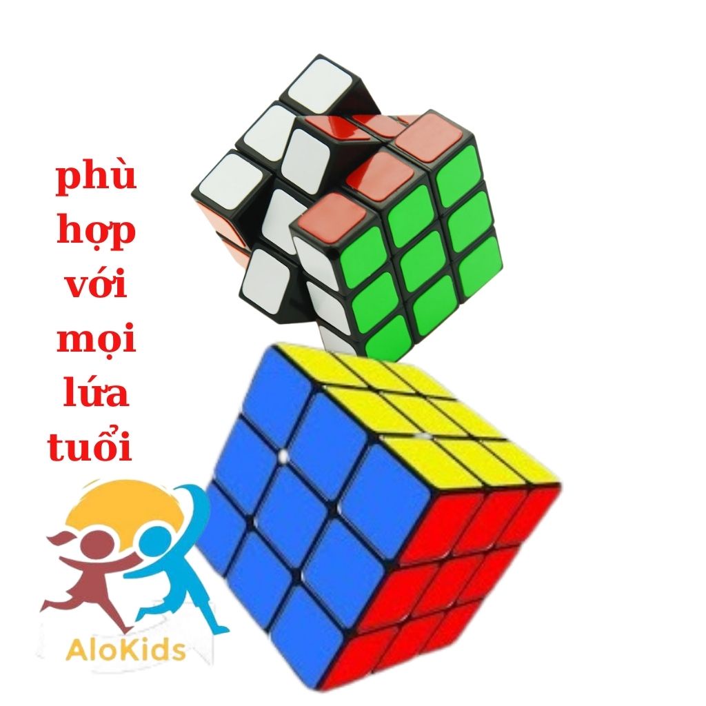 Rubik 3x3 Alokidstb, Rubic Khối Lập Phương Xoay Nhanh Mượt Trơn, Lõi Cứng Cáp, Bền, Đồ Chơi Trí Tuệ Cho Bé