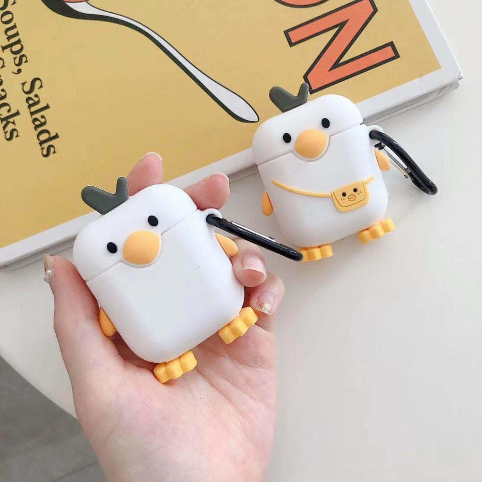 Case Vỏ Bao Airpod Đựng Tai Nghe Airpod 1 2 Pro cartoon duck chống va đập Dễ Thương Vỏ Bọc Airpods