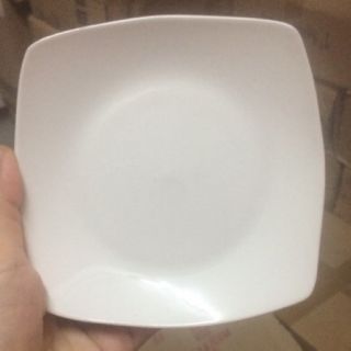 Dĩa sứ trắng vuông 19cm hàng cty