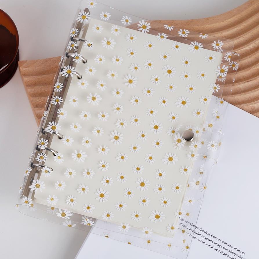 Bìa sổ còng KOGANO sổ còng A6 họa tiết hoa cúc phong cách Hàn Quốc độc đáo bắt mắt SN-001392