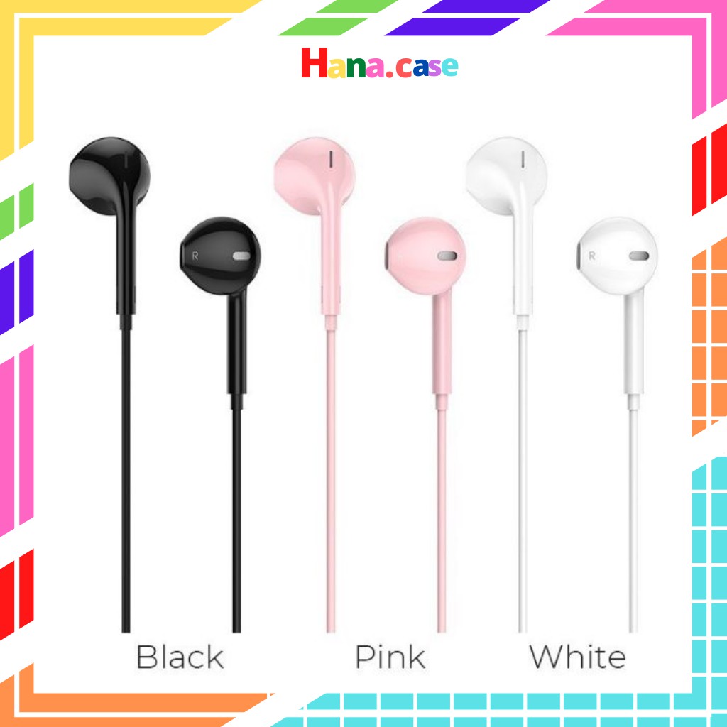 👍 Tai nghe HOCO M55 có dây đàn hồi cao, kèm mic, jack 3.5 mm - hàng chính hãng hana.case