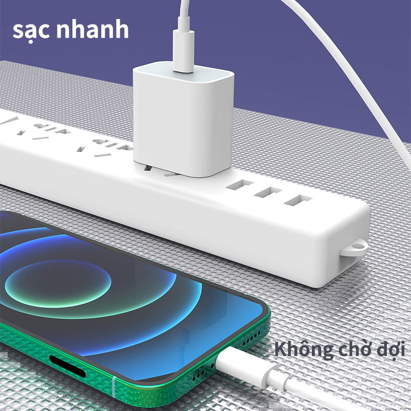 Bộ sạc nhanh PD 20W kèm cáp dữ liệu cho iPhone 11 / 11 Pro Max / X / XS Max / 8 / 8 Plus