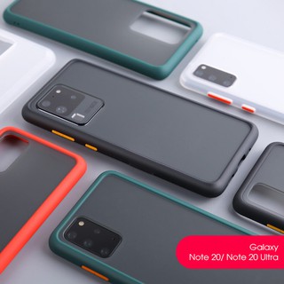 Ốp lưng Galaxy Note 20/ Note 20 Ultra nhám mờ viền màu Rock