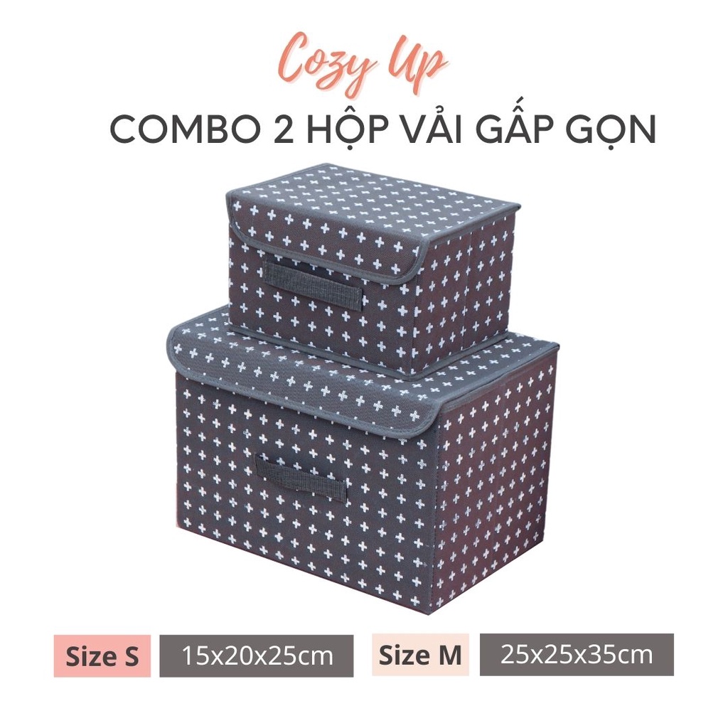 HỘP VẢI ĐỰNG ĐỒ TIỆN LỢI-COMBO 2 HỘP ĐỰNG QUẦN ÁO
