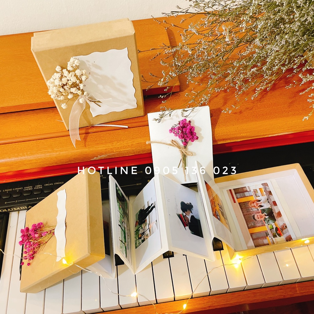 Hộp quà tặng album ảnh handmade dạng scrapbook dán hình love box tặng sinh nhật kỷ niệm quà tặng người yêu ngày phụ nữ