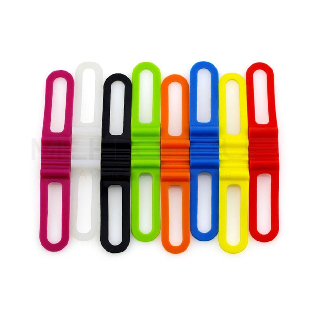 Bộ 6 Dây Silicon Gắn Đèn Pin Cho Xe Đạp Cao Su Co Giãn Cố Định Đèn Pin Tiện Dụng  MLH