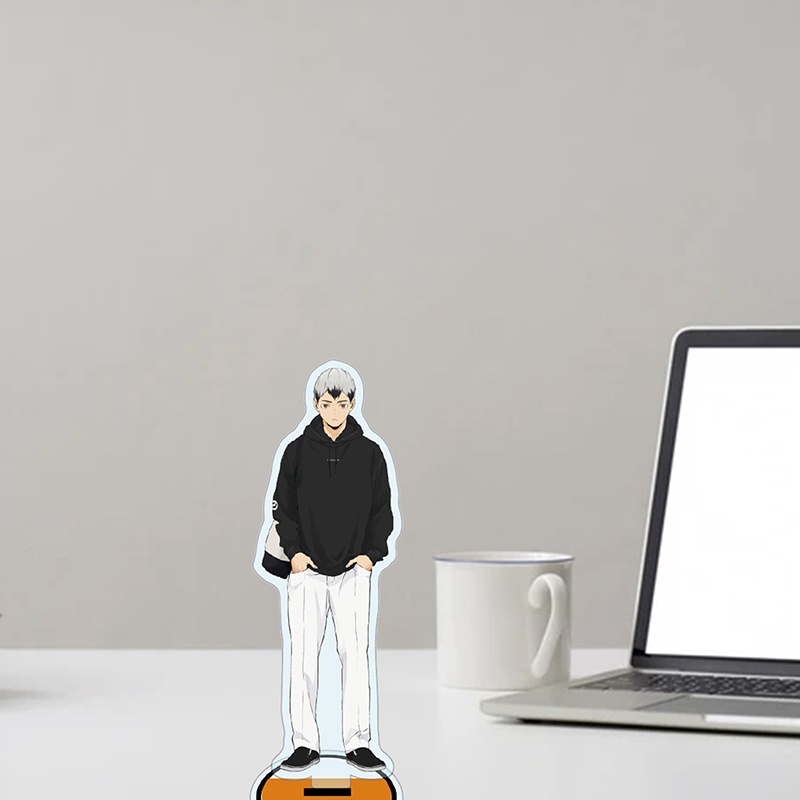 Mô hình nhân vật anime Haikyuu Hinata Shoyo Tobio Kageyama có giá đỡ bằng acrylic
