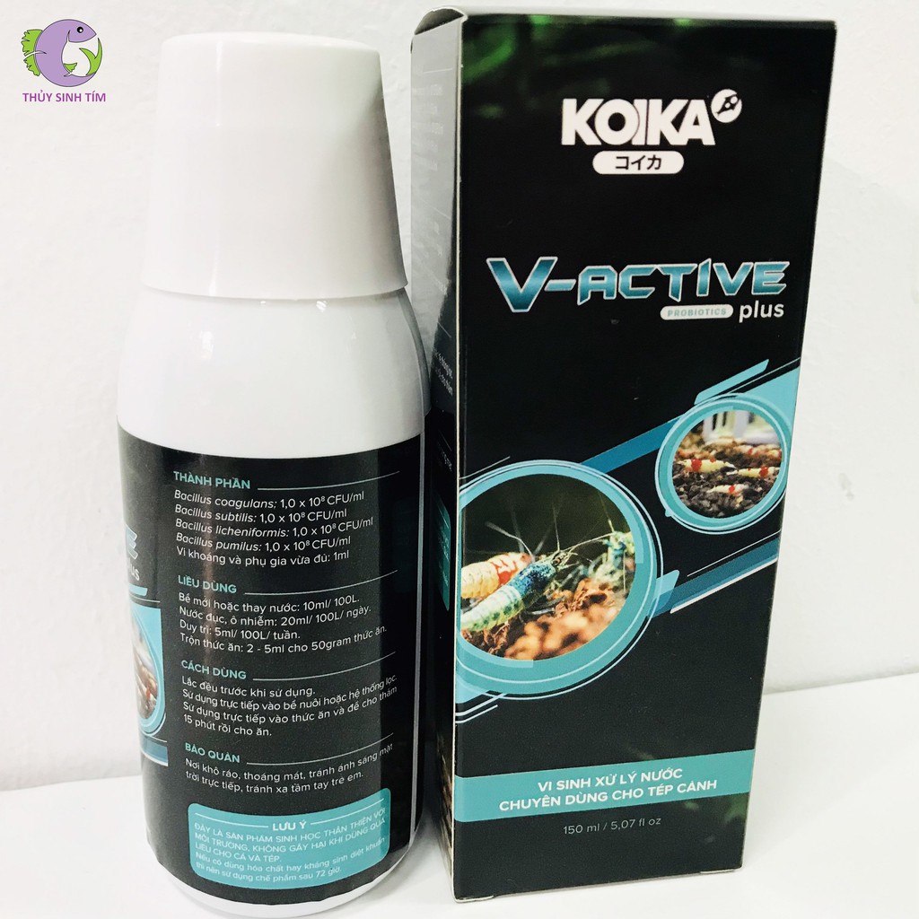 Vi Sinh Tép V-Active Plus (Vi Sinh Xử Lí Nước Chuyên Dùng Cho Tép Cảnh)